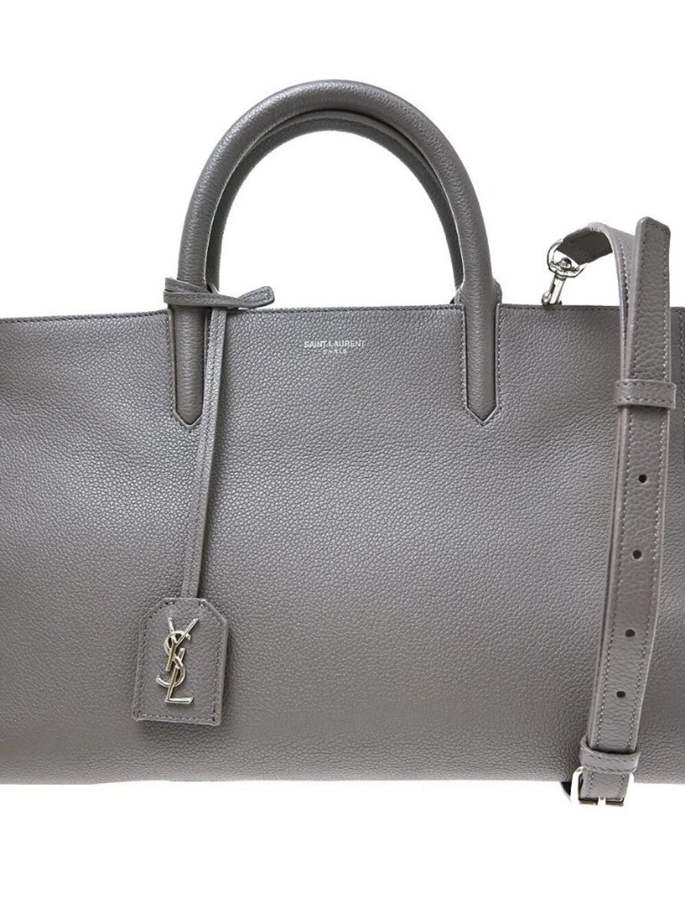 Saint Laurent Gray Cabas Rive Gauche 2way Handbag VLR400413.0715 KQ01667